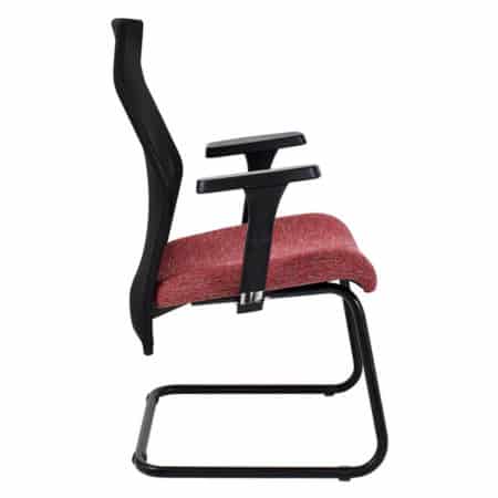 Exodus visitors chair side view with Y400 armrests