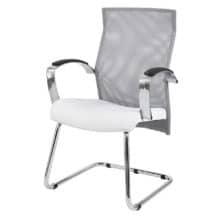 Exodus visitors chair with Y350 armrests and chrome sleigh base frame