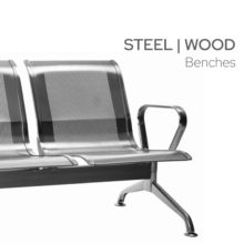 Public Benches - Steel & Wood